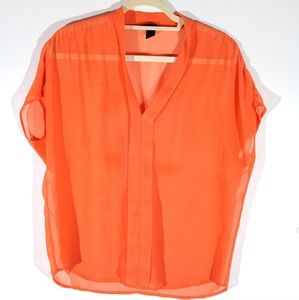 Victoria's Secret sheer orange blouse